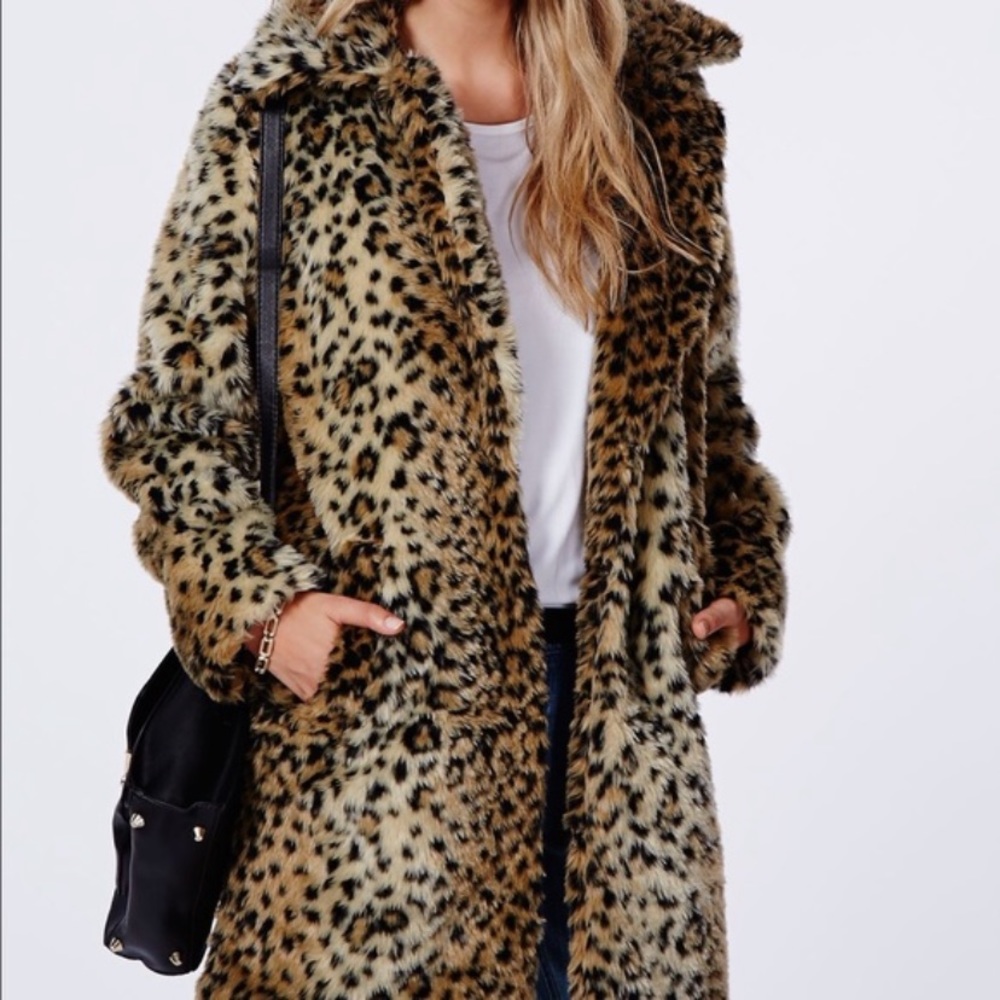 Missguided Faux Fur Cheetah Jacket
